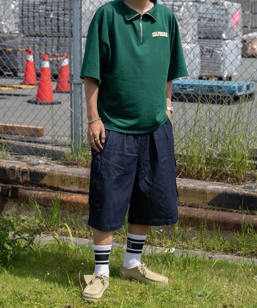 kutir(クティール)の「ロゴ入り半袖ハーフジップ(Tシャツ/カットソー・メンズ・ライトグレー/ブラック/グリーン・MEDIUM/LARGE)」の20枚目の写真