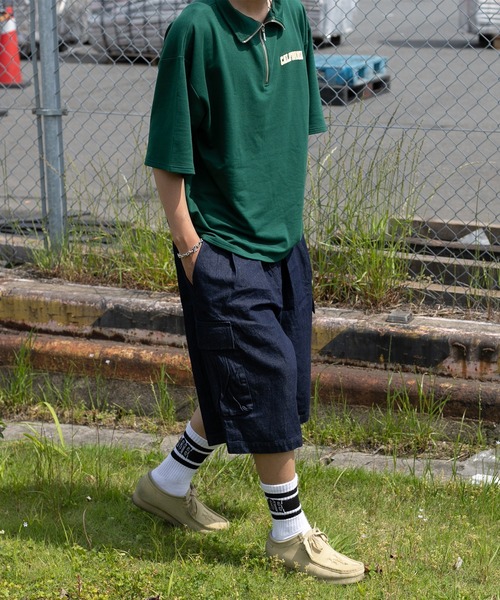 kutir(クティール)の「ロゴ入り半袖ハーフジップ(Tシャツ/カットソー・メンズ・ライトグレー/ブラック/グリーン・MEDIUM/LARGE)」の22枚目の写真