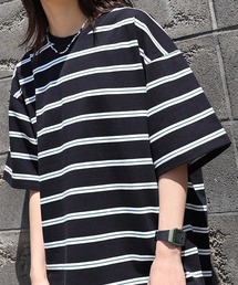 ZIP FIVE | アソートマルチボーダービッグ半袖Tシャツ レトロ 【ユニセックス】(Tシャツ/カットソー)