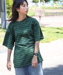 ZIP FIVE | アソートマルチボーダービッグ半袖Tシャツ レトロ 【ユニセックス】(Tシャツ/カットソー)