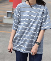 ZIP FIVE | アソートマルチボーダービッグ半袖Tシャツ　レトロ 【ユニセックス】(Tシャツ/カットソー)