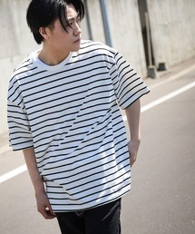 【ZIP FIVE】アソートマルチボーダーオーバーサイズ半袖Tシャツ
