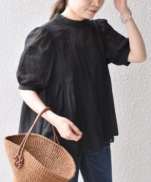 SHIPS✨️ケミカルレース　ブラウス ブルー　シップス　半袖 SHIPS✨️ケミカルレース ブラウス ブルー シップス 半袖 - メルカリ