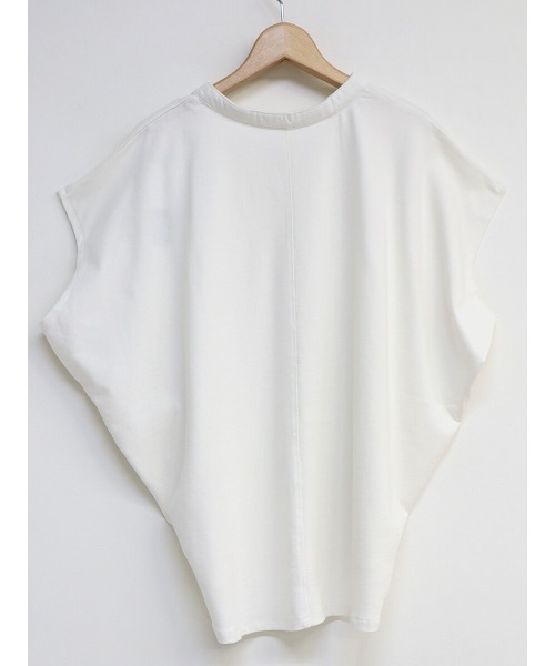 HEILIS(ヘイリス)の「《hideka select》キーネックフレンチスリーブカットソー / キーネック フレンチスリーブ カットソー Tシャツ(Tシャツ/カットソー・レディース・チャコールグレー/アイボリー・FREE)」の11枚目の写真
