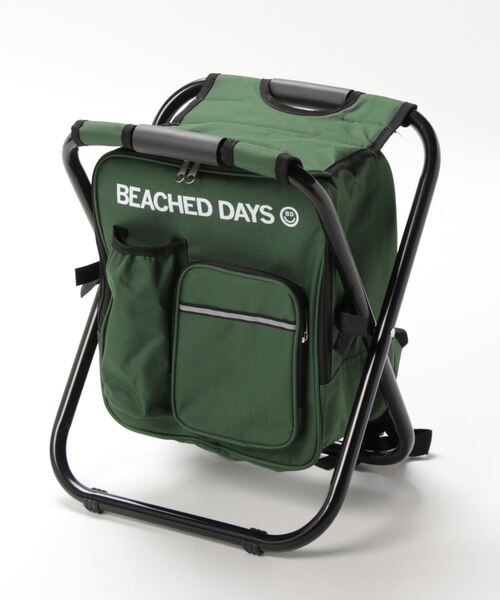 BEACHED DAYS(ビーチドデイズ)の「【BEACHED DAYS/ビーチデイズ】CHAIR IN BAG チェア付き バックパック 保冷・保温機能(バックパック/リュック・メンズ・ブラック/オリーブ/カモフラージュ・FREE)」の3枚目の写真