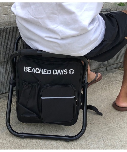 BEACHED DAYS(ビーチドデイズ)の「【BEACHED DAYS/ビーチデイズ】CHAIR IN BAG チェア付き バックパック 保冷・保温機能(バックパック/リュック・メンズ・ブラック/オリーブ/カモフラージュ・FREE)」の5枚目の写真