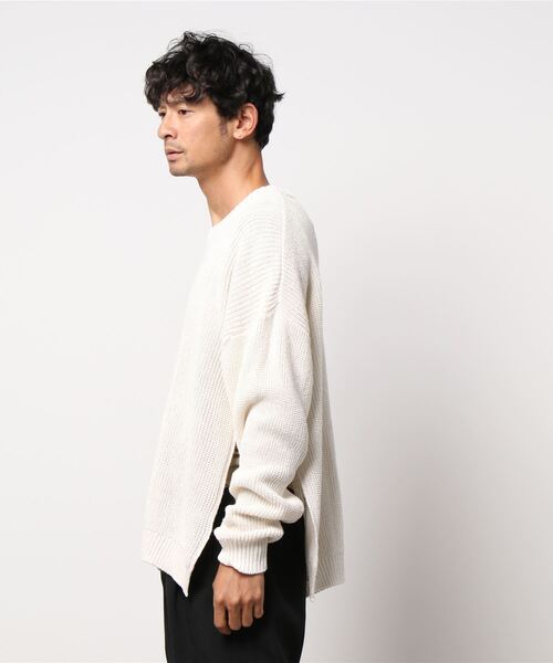 markaware(マーカウェア)の「【MARKAWARE / マーカウェア】MOCK NECK PULLOVER KNIT(ニット/セーター・メンズ・アイボリー/ブラック・3)」の6枚目の写真