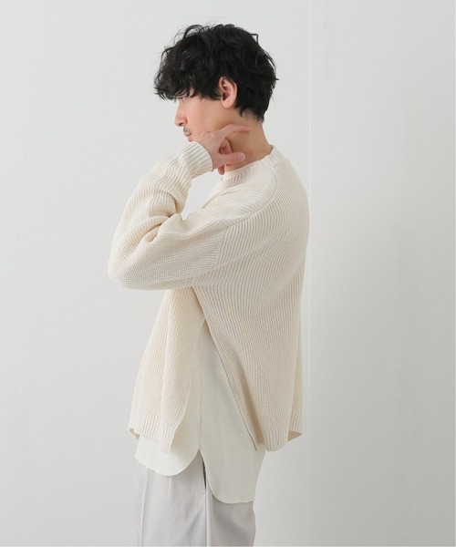 markaware(マーカウェア)の「【MARKAWARE / マーカウェア】MOCK NECK PULLOVER KNIT(ニット/セーター・メンズ・アイボリー/ブラック・3)」の4枚目の写真