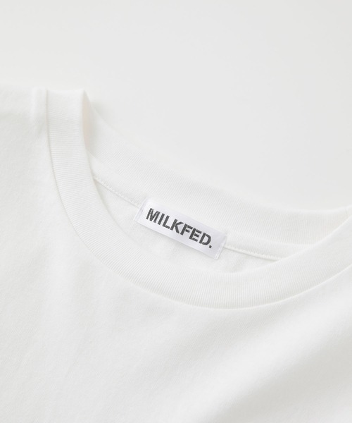 MILKFED.(ミルクフェド)の「SMALL HEART LOGO L/S TOP(Tシャツ/カットソー・レディース・ブルー/ブラック/ホワイト・ONE SIZE)」の7枚目の写真
