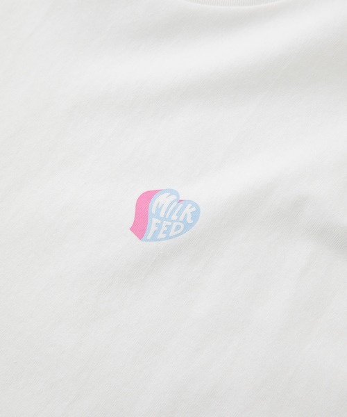MILKFED.(ミルクフェド)の「SMALL HEART LOGO L/S TOP(Tシャツ/カットソー・レディース・ブルー/ブラック/ホワイト・ONE SIZE)」の8枚目の写真