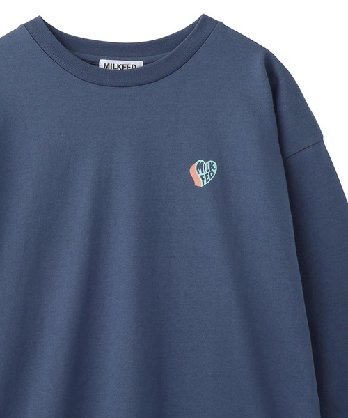 MILKFED.(ミルクフェド)の「SMALL HEART LOGO L/S TOP(Tシャツ/カットソー・レディース・ブルー/ブラック/ホワイト・ONE SIZE)」の13枚目の写真