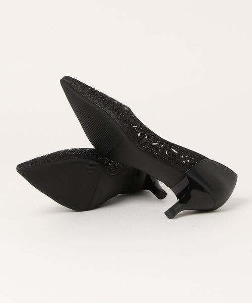 Kana(カナ)の「幾何学柄 グリッター パンプス パーティー 結婚式 お呼ばれ オケージョン(パンプス・レディース・ブラック/ゴールド/ブラック×ブラック/シルバー・23/23.5/22.5/24.5/24)」の6枚目の写真