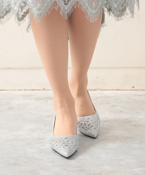 Kana(カナ)の「幾何学柄 グリッター パンプス パーティー 結婚式 お呼ばれ オケージョン(パンプス・レディース・ブラック/ゴールド/ブラック×ブラック/シルバー・23/23.5/22.5/24.5/24)」の11枚目の写真