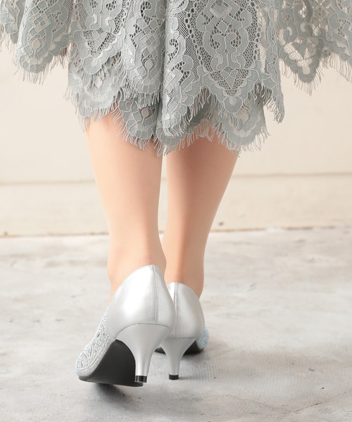 Kana(カナ)の「幾何学柄 グリッター パンプス パーティー 結婚式 お呼ばれ オケージョン(パンプス・レディース・ブラック/ゴールド/ブラック×ブラック/シルバー・23/23.5/22.5/24.5/24)」の13枚目の写真