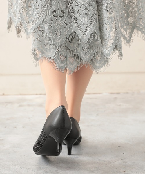 Kana(カナ)の「幾何学柄 グリッター パンプス パーティー 結婚式 お呼ばれ オケージョン(パンプス・レディース・ブラック/ゴールド/ブラック×ブラック/シルバー・23/23.5/22.5/24.5/24)」の16枚目の写真