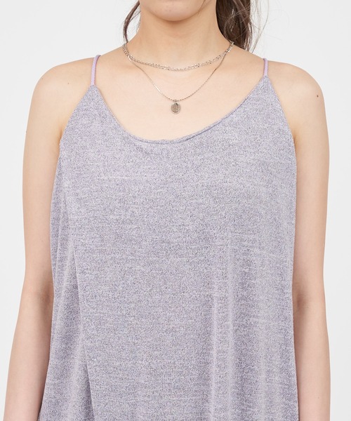 SPIRALGIRL（スパイラルガール）の「メランジキャミオールインワン（つなぎ/オールインワン・レディース・ブラック/ベージュ/パープル・FREE）」の14枚目の写真