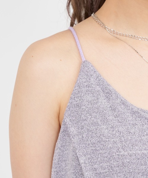 SPIRALGIRL（スパイラルガール）の「メランジキャミオールインワン（つなぎ/オールインワン・レディース・ブラック/ベージュ/パープル・FREE）」の15枚目の写真