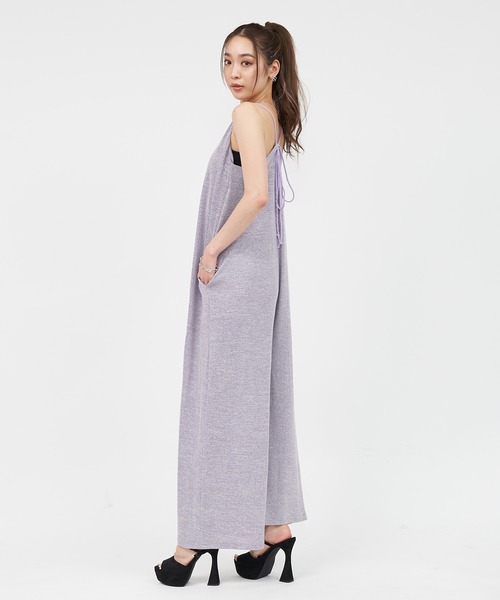 SPIRALGIRL（スパイラルガール）の「メランジキャミオールインワン（つなぎ/オールインワン・レディース・ブラック/ベージュ/パープル・FREE）」の19枚目の写真