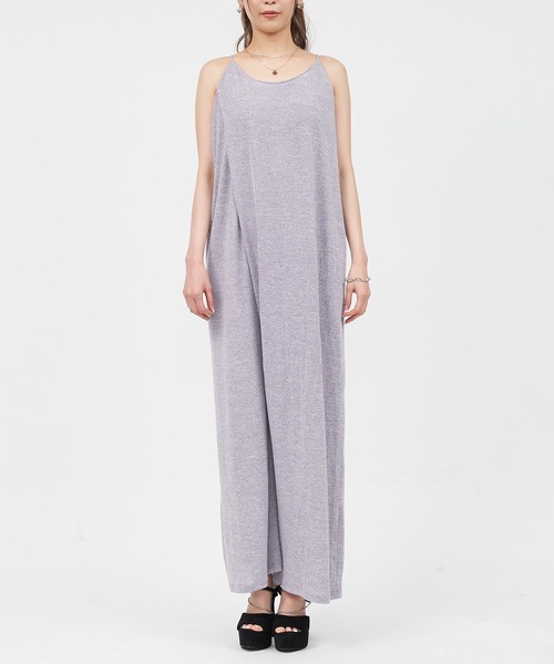 SPIRALGIRL（スパイラルガール）の「メランジキャミオールインワン（つなぎ/オールインワン・レディース・ブラック/ベージュ/パープル・FREE）」の20枚目の写真