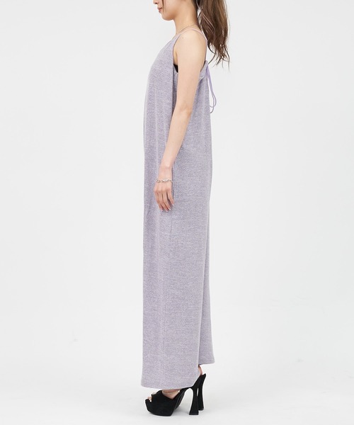 SPIRALGIRL（スパイラルガール）の「メランジキャミオールインワン（つなぎ/オールインワン・レディース・ブラック/ベージュ/パープル・FREE）」の21枚目の写真