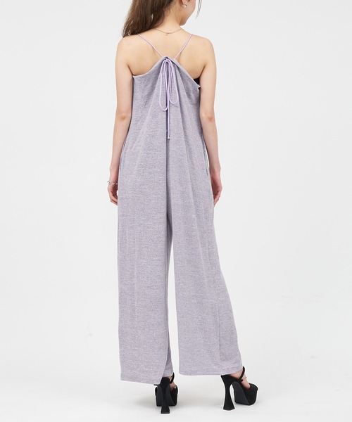 SPIRALGIRL（スパイラルガール）の「メランジキャミオールインワン（つなぎ/オールインワン・レディース・ブラック/ベージュ/パープル・FREE）」の22枚目の写真