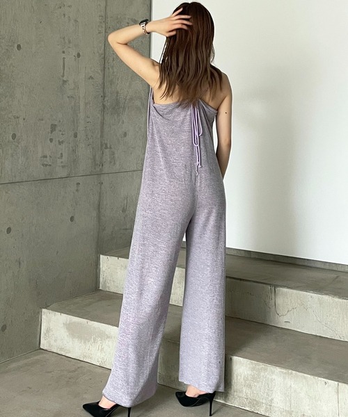 SPIRALGIRL（スパイラルガール）の「メランジキャミオールインワン（つなぎ/オールインワン・レディース・ブラック/ベージュ/パープル・FREE）」の13枚目の写真