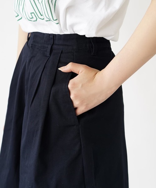 zootie(ズーティー)の「ジェネラル チノ ワイドガウチョパンツ(チノパンツ・レディース・ホワイト/ブラック/ネイビー/オリーブ/ダークベージュ/キャメル・LL/3L/S/M/L)」の20枚目の写真