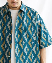 《追加》【GEOM PATTERN/ジオメパターン】ワイドシルエット 柄シャツ “総柄”