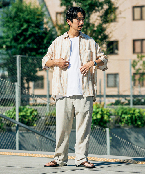 JOURNAL STANDARD（ジャーナルスタンダード）の「《追加》【GEOM PATTERN/ジオメパターン】ワイドシルエット 柄シャツ “総柄”（シャツ/ブラウス・メンズ・ブラック/ベージュ/ネイビー/グリーン/ブラック系その他/ネイビー系1・SMALL/MEDIUM/LARGE）」の9枚目の写真