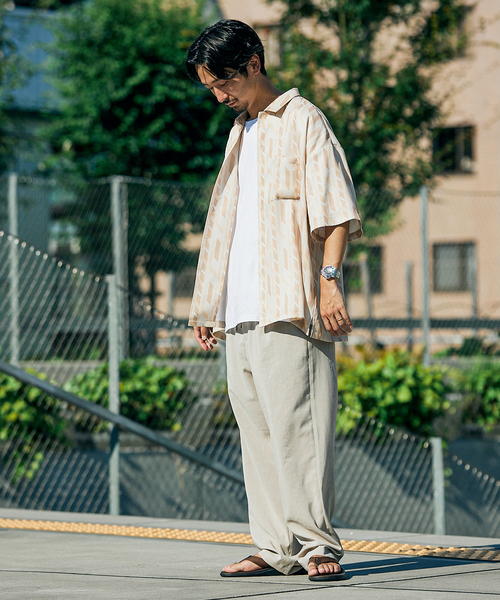 JOURNAL STANDARD（ジャーナルスタンダード）の「《追加》【GEOM PATTERN/ジオメパターン】ワイドシルエット 柄シャツ “総柄”（シャツ/ブラウス・メンズ・ブラック/ベージュ/ネイビー/グリーン/ブラック系その他/ネイビー系1・SMALL/MEDIUM/LARGE）」の10枚目の写真