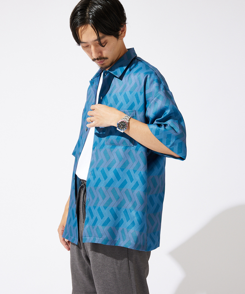 JOURNAL STANDARD ジオメパターン ワイドシルエット シャツ　総柄 JOURNAL STANDARD（ジャーナルスタンダード）の「【GEOM PATTERN