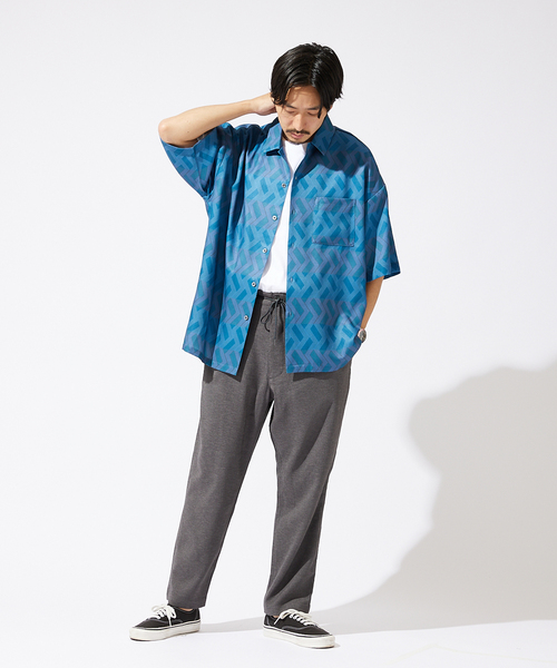 JOURNAL STANDARD（ジャーナルスタンダード）の「《追加》【GEOM PATTERN/ジオメパターン】ワイドシルエット 柄シャツ “総柄”（シャツ/ブラウス・メンズ・ブラック/ベージュ/ネイビー/グリーン/ブラック系その他/ネイビー系1・SMALL/MEDIUM/LARGE）」の19枚目の写真