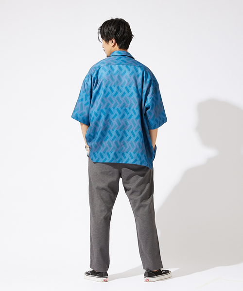 JOURNAL STANDARD（ジャーナルスタンダード）の「《追加》【GEOM PATTERN/ジオメパターン】ワイドシルエット 柄シャツ “総柄”（シャツ/ブラウス・メンズ・ブラック/ベージュ/ネイビー/グリーン/ブラック系その他/ネイビー系1・SMALL/MEDIUM/LARGE）」の20枚目の写真