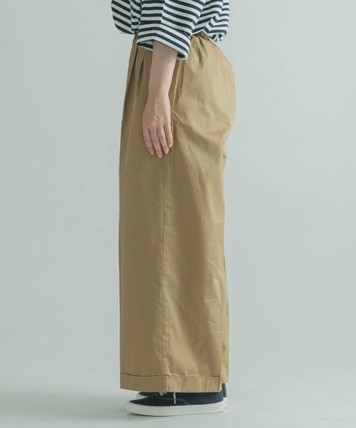 FORK&SPOON（フォークアンドスプーン）の「FORK&SPOON　コットンサテンワイドパンツ（その他パンツ・レディース・ブラック/ベージュ系その他・2/1）」の19枚目の写真