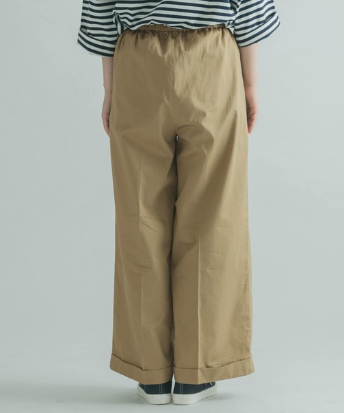 FORK&SPOON（フォークアンドスプーン）の「FORK&SPOON　コットンサテンワイドパンツ（その他パンツ・レディース・ブラック/ベージュ系その他・2/1）」の20枚目の写真