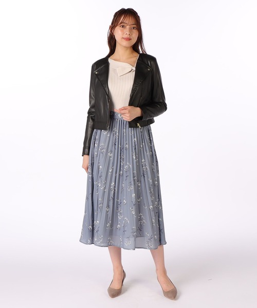 レッセパッセ プリーツ スカート LAISSE PASSE（レッセパッセ）の「ハートプリントプリーツ