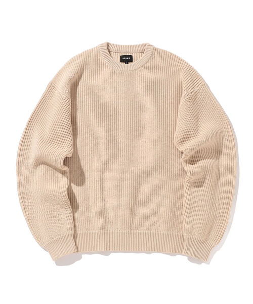 BEAMS（ビームス）の「BEAMS / 5ゲージ ルーズ ワッフルニット（ニット/セーター・メンズ・ブラック/サンドベージュ・L/XL/M/S）」の19枚目の写真