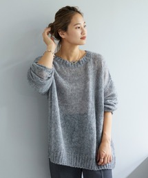 SHENERY | 【WEB限定カラー：ピンク】シアーチュニックニットプルオーバー(ニット/セーター)