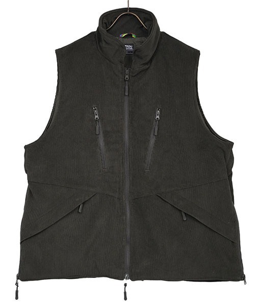 ABU GARCIA（アブ・ガルシア）の「Abu Garcia / アブガルシア：ABU-M909 CORDUROY PADDING VEST：21AAB-0004[NOA]（ベスト・メンズ・ブラック/オリーブ・M/XL/L）」の18枚目の写真
