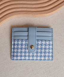 【 ammy. / エイミードット 】 フェイクレザー 千鳥格子柄 カードケース