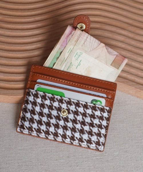ammy.（エイミードット）の「【 ammy. / エイミードット 】 フェイクレザー 千鳥格子柄 カードケース（カードケース・レディース・ブラック/ブラウン/ブルー・FREE）」の6枚目の写真