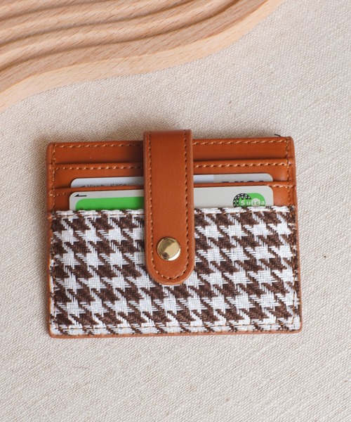 ammy.（エイミードット）の「【 ammy. / エイミードット 】 フェイクレザー 千鳥格子柄 カードケース（カードケース・レディース・ブラック/ブラウン/ブルー・FREE）」の7枚目の写真