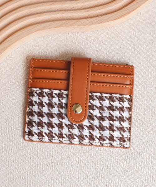 ammy.（エイミードット）の「【 ammy. / エイミードット 】 フェイクレザー 千鳥格子柄 カードケース（カードケース・レディース・ブラック/ブラウン/ブルー・FREE）」の8枚目の写真