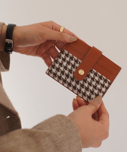 ammy.（エイミードット）の「【 ammy. / エイミードット 】 フェイクレザー 千鳥格子柄 カードケース（カードケース・レディース・ブラック/ブラウン/ブルー・FREE）」の12枚目の写真