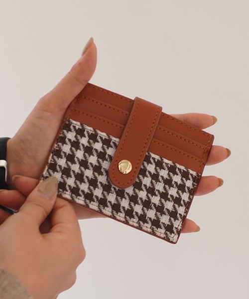 ammy.（エイミードット）の「【 ammy. / エイミードット 】 フェイクレザー 千鳥格子柄 カードケース（カードケース・レディース・ブラック/ブラウン/ブルー・FREE）」の13枚目の写真