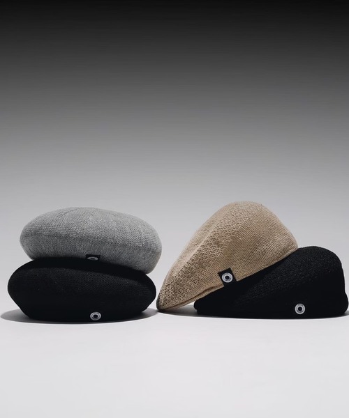 EXAMPLE(エグザンプル)の「EXAMPLE LINEN BERET(ハンチング/ベレー帽・メンズ・ブラック/グレー・ONE SIZE)」の2枚目の写真
