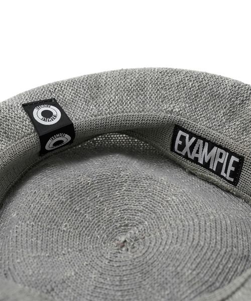 EXAMPLE(エグザンプル)の「EXAMPLE LINEN BERET(ハンチング/ベレー帽・メンズ・ブラック/グレー・ONE SIZE)」の6枚目の写真