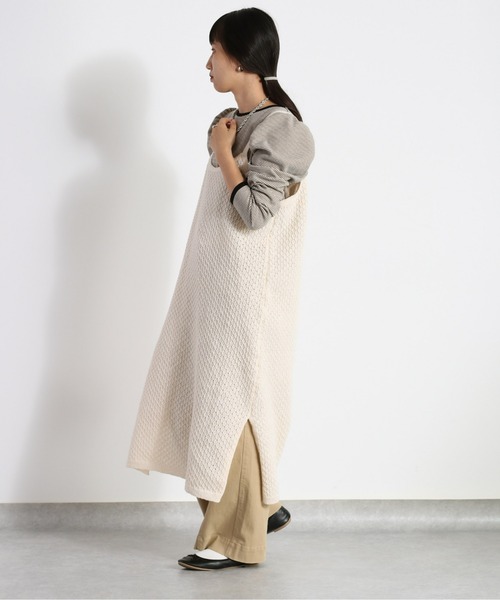 cepo（セポ）の「スカシアミニットキャミワンピース（ジャンパースカート・レディース・オフホワイト/ブラック・M）」の9枚目の写真