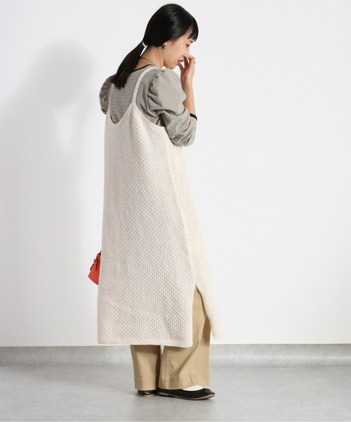 cepo（セポ）の「スカシアミニットキャミワンピース（ジャンパースカート・レディース・オフホワイト/ブラック・M）」の11枚目の写真