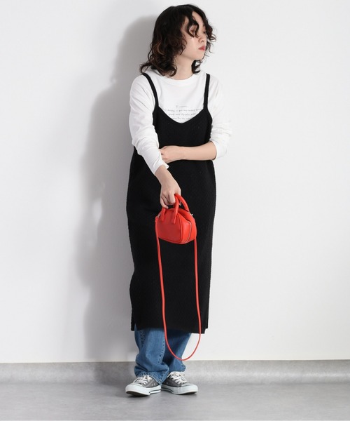 cepo（セポ）の「スカシアミニットキャミワンピース（ジャンパースカート・レディース・オフホワイト/ブラック・M）」の13枚目の写真